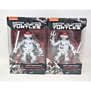 2 TMNT Eastman Laird 1984 Comic book Black & White Raphael Donatello 6" Figures